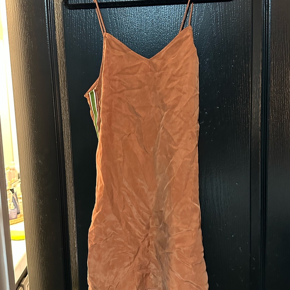 Rust Velvet Slip Dress